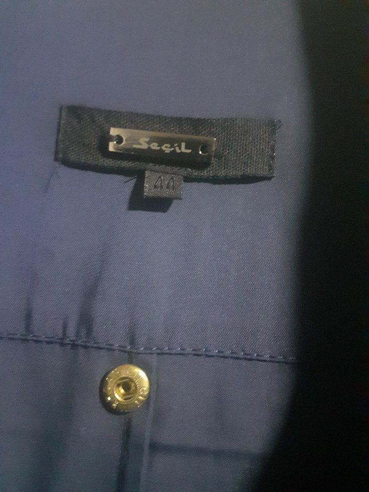 lacivert 
Midi Kadın Ceket Fermuarlı - Görsel 5