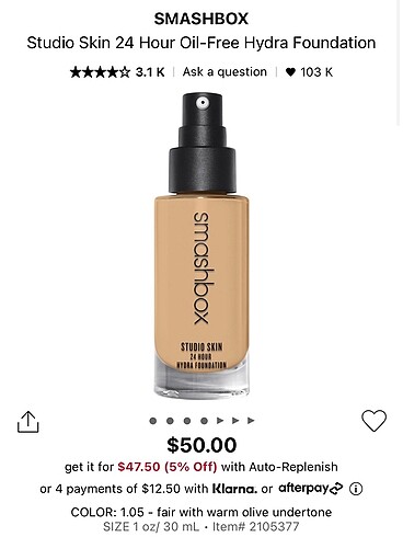  Beden Renk Smashbox Fondoten