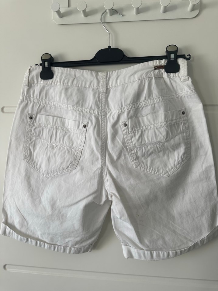 Mavi Jeans Kadın Beyaz Pamuklu Şort - Görsel 4