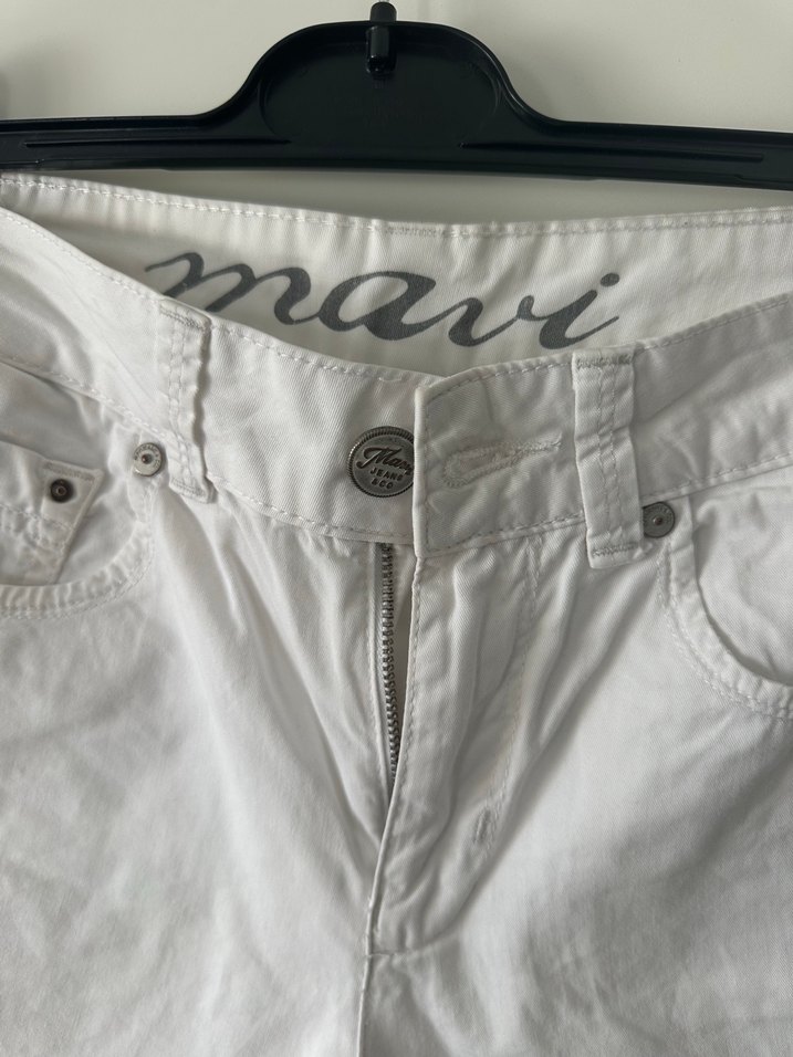 Mavi Jeans Kadın Beyaz Pamuklu Şort - Görsel 3