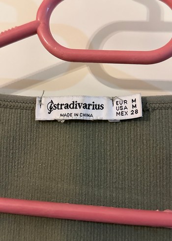 Stradivarius Haki Fitilli Bluz - Görsel 4