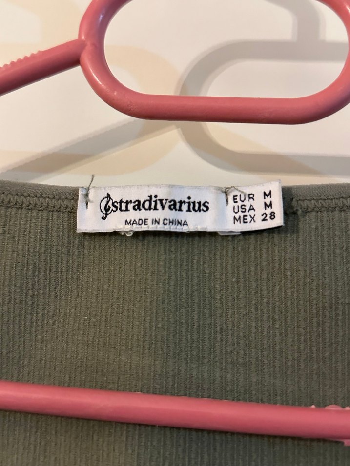 Stradivarius Haki Fitilli Bluz - Görsel 4