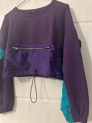 Trendyol & Milla Mor Fermuar Detaylı Sweatshirt