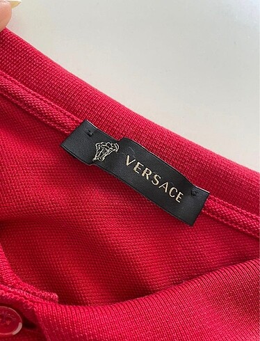 s Beden bordo Renk Versace Polo yakalı üst