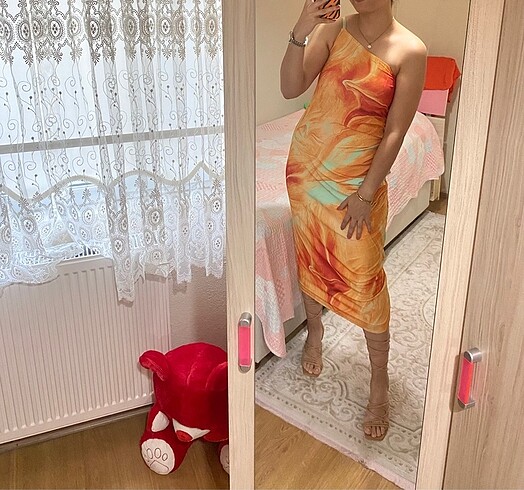 Trendyol & Milla Turuncu elbise