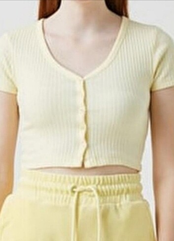 s Beden sarı Renk Soft Aesthetic lolita gotik crop