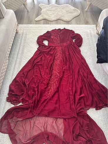44 Beden bordo Renk Abiye