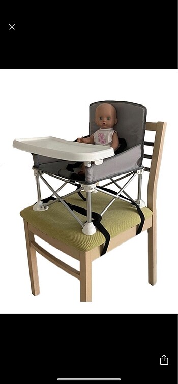 Katlanabilir bebek cocuk mama ve kamp sandalyesi