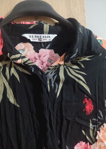 U.S Polo Assn. Çiçek Desenli Uzun Tunik