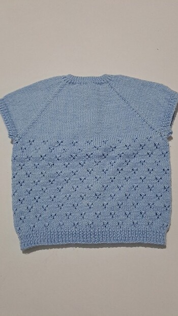 El örgüsü bebek yelek  - Görsel 2