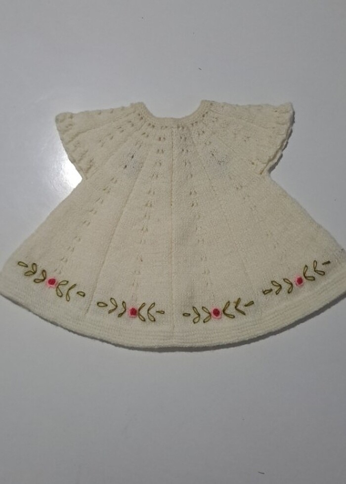 El örgüsü kız bebek yelek  - Görsel 2