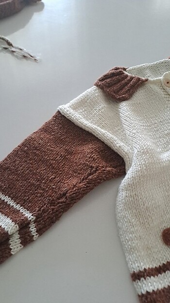 Ayicikli sapkalı takim hirka  - Görsel 3