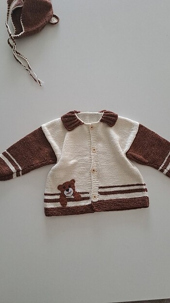 Ayicikli sapkalı takim hirka  - Görsel 4