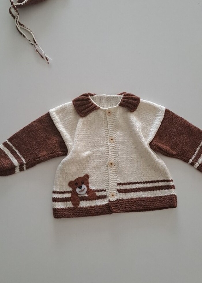 Ayicikli sapkalı takim hirka  - Görsel 4