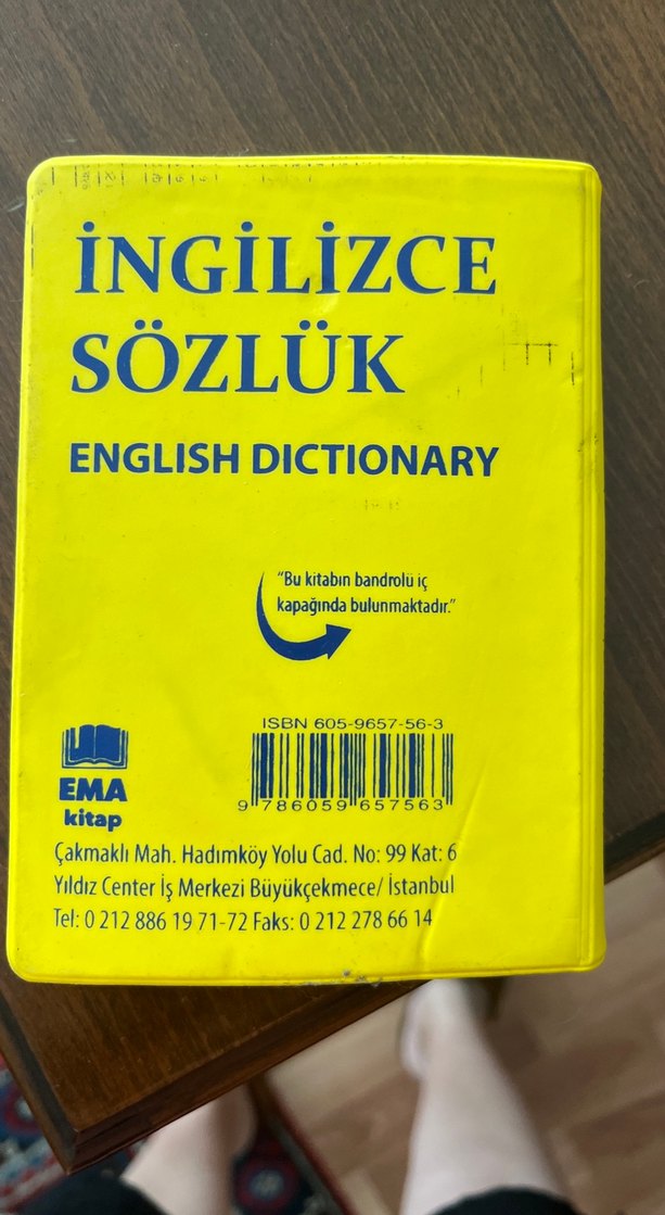 İngilizce-Türkçe Sözlük, Örnek Cümleli - Görsel 2