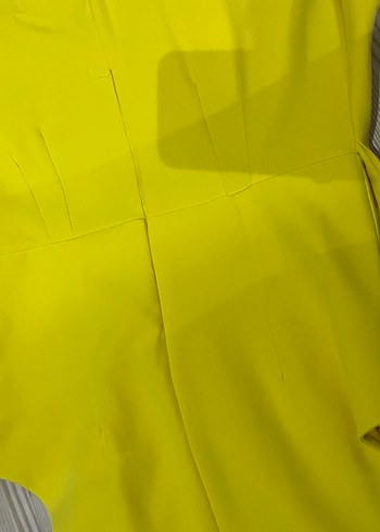 Sarı Pilili Kadın Uzun Tulum - Görsel 7