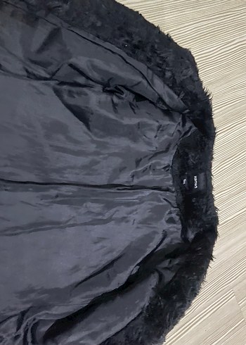 Siyah Kadın Peluş Kaban - Görsel 2