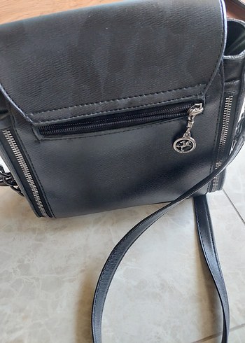  Beden Siyah Deri Gotik Kadın Çanta
