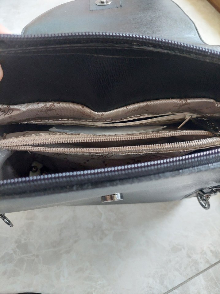 Siyah Deri Gotik Kadın Çanta - Görsel 5