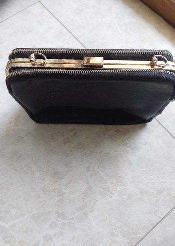 nas bag Siyah Deri Kadın Portföy Çanta
