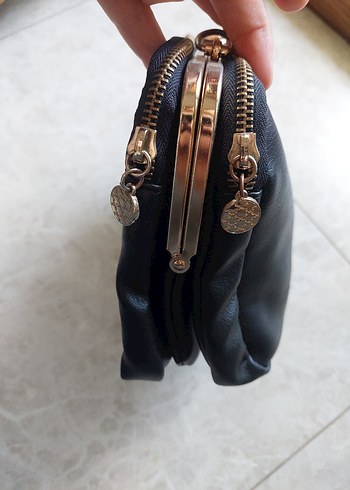 nas bag Siyah Deri Kadın Portföy Çanta - Görsel 6