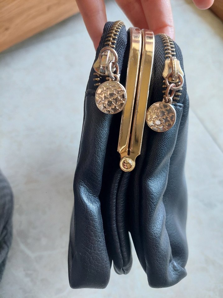 nas bag Siyah Deri Kadın Portföy Çanta - Görsel 2