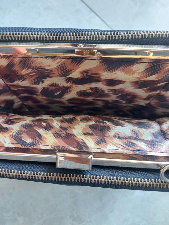 nas bag Siyah Deri Kadın Portföy Çanta - Görsel 5