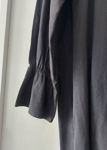 Düğmeli Siyah Kadın Gömlek - Görsel 2