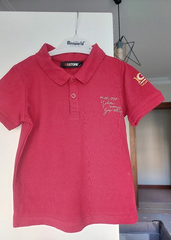 Bordo gs Erkek Çocuk Kısa Kollu Polo Tişört - Görsel 2