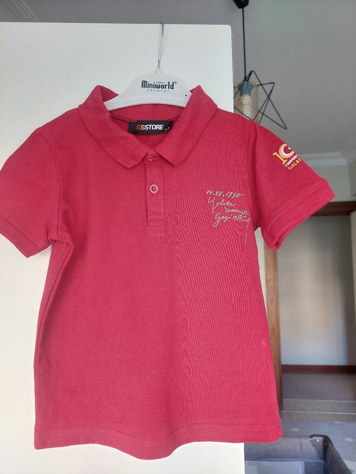 Bordo gs Erkek Çocuk Kısa Kollu Polo Tişört - Görsel 2