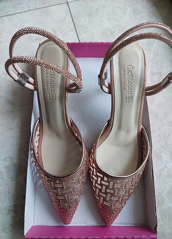 Rosegold abiye ayakkabı 