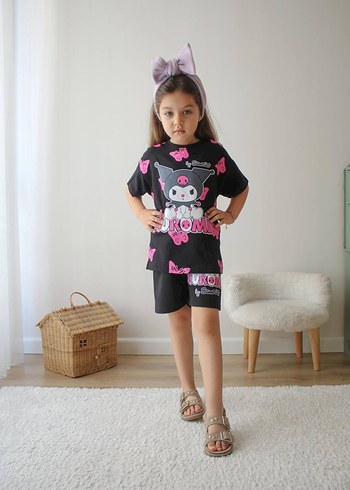 Zara Kuromi Siyah Kız Çocuk İkili Takım