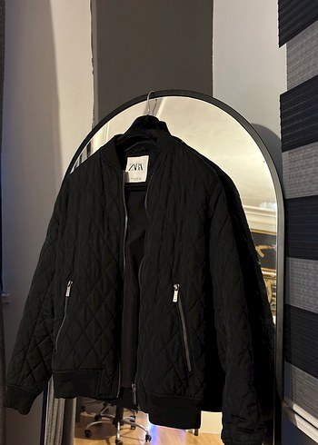 Erkek Siyah Bomber Ceket - Görsel 2