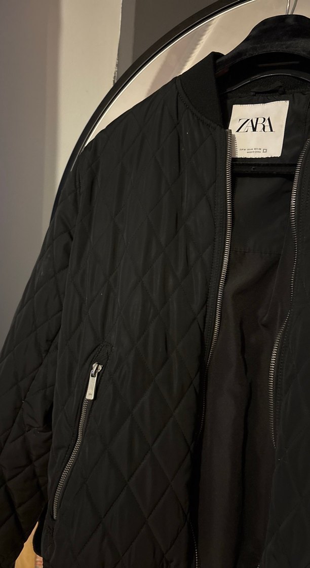 Erkek Siyah Bomber Ceket - Görsel 4