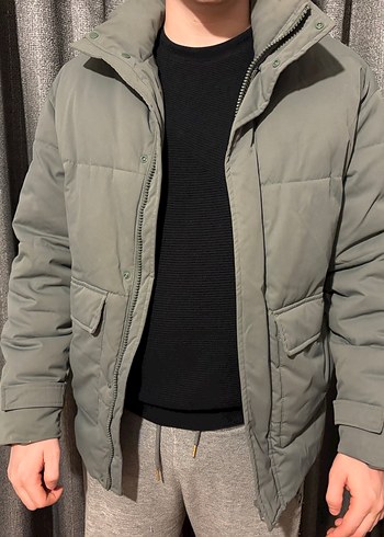 Gri Yeşil Midi Erkek Ceket - Görsel 2