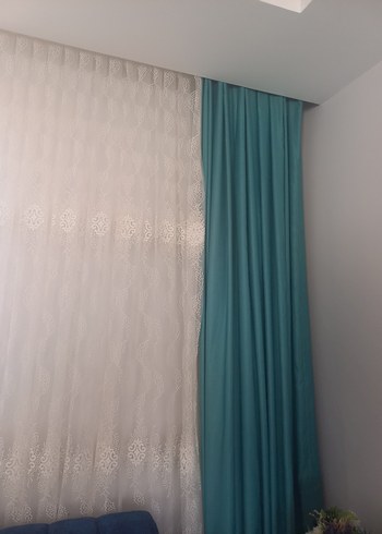 turkuaz fon perde - Görsel 3