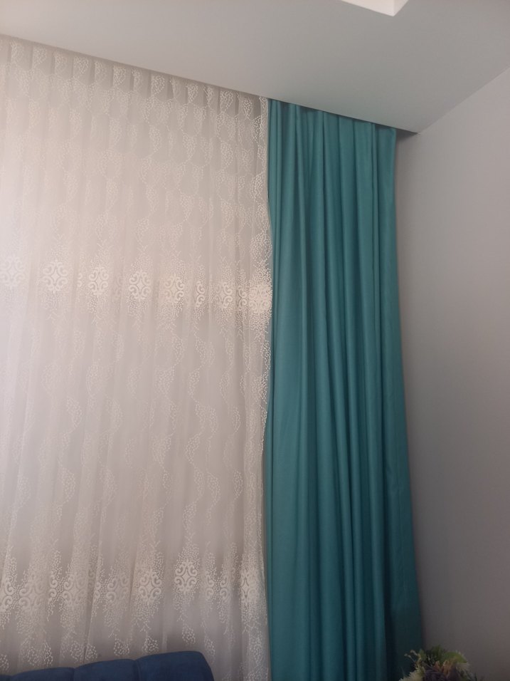 turkuaz fon perde - Görsel 3