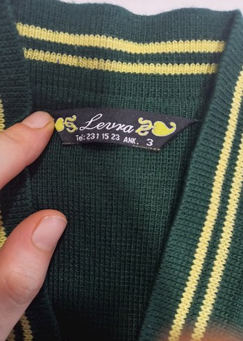 Erkek Çocuk Yeşil Örgü Yün Hırka - Görsel 2