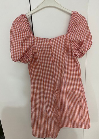 LC Waikiki Kareli pembe Mini Elbise