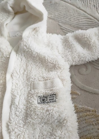 Bebek Beyaz Kürklü Tulum kundak - Görsel 8