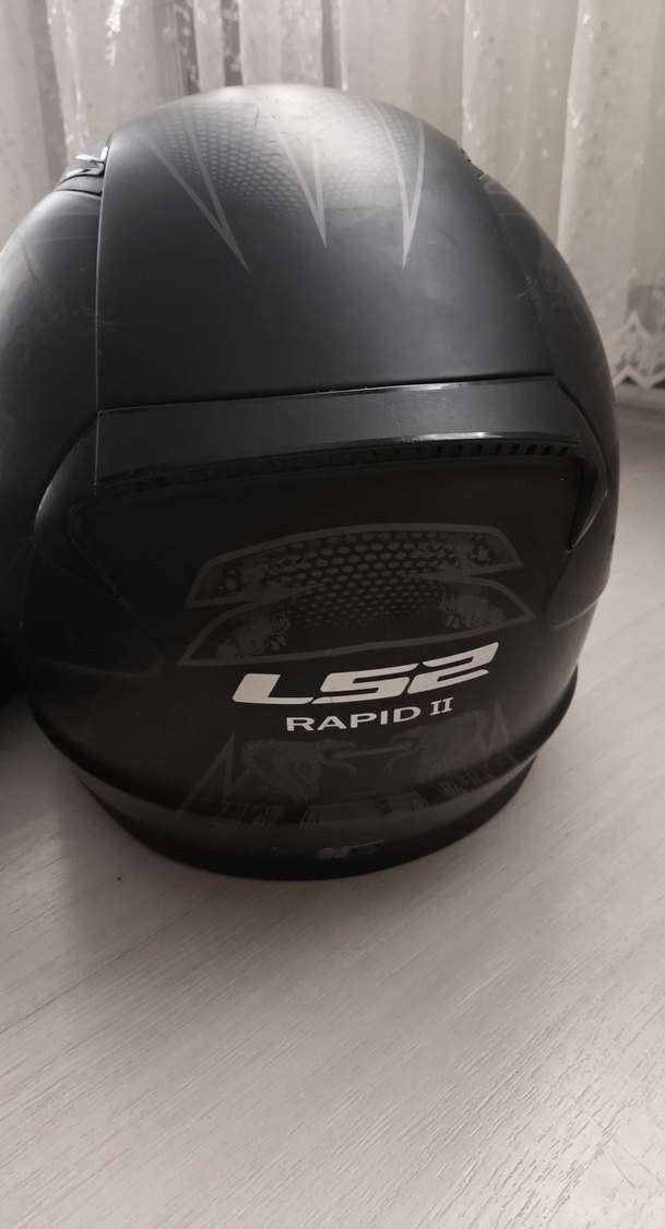 LS2 rapid Siyah mat Desenli Biker Kask - Görsel 4