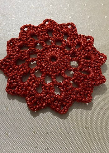 El Yapımı Bohem Turuncu Örgü Supla - Görsel 3