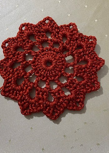 El Yapımı Bohem Turuncu Örgü Supla - Görsel 2