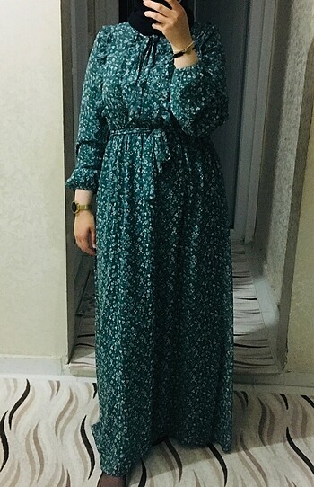 Diğer Yeşil çiçekli elbise
