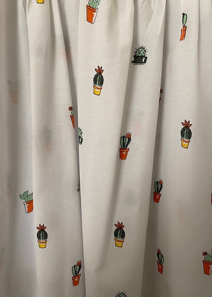 Kaktüslü beyaz tunik - Görsel 4