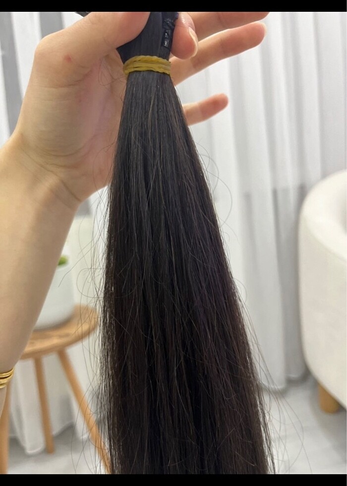 Orijinal koyu kumral kaynak saç - Görsel 2