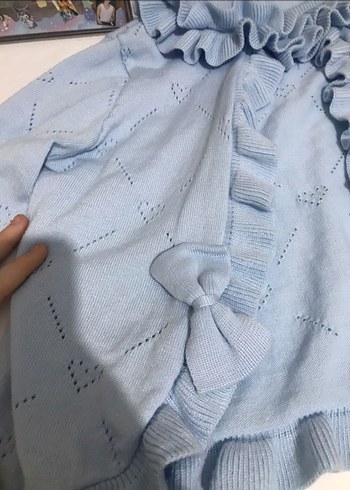 m Beden Mavi Fırfırlı shein Kız Hırka