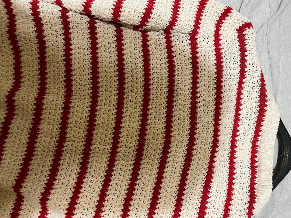 Kırmızı Nakışlı Örgü Bohem Hırka H&M - Görsel 3