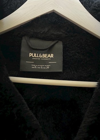 Siyah Kadın Midi Boy Kürklü Mont - Görsel 4