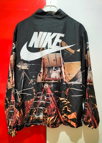 s/m Beden Nike dijital baskılı yağmurluk paraşüt kumaş